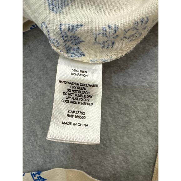 Anthropologie Maison D’Amélie linen wrap top & tiered skirt set blue  NWOT Small - Picture 6 of 10